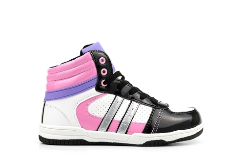 Ascot Girls High Top Trainers Pink 