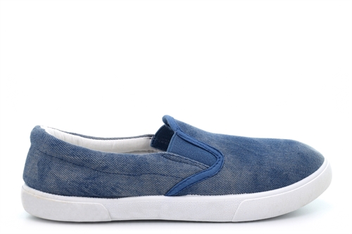 Shoes By Emma Womens Demi Casual Denim Slip On Canvas Pumps/Shoes Blue