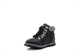 Chatterbox Boys Lace Up Ankle Boots With Faux Fur Lining Black