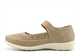 Dr Lightfoot Womens Comfort Casual Shoes With Punched Apron Detail Taupe