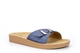 Womens Summer Mules With Adjustable Buckle Blue