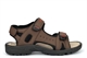 PDQ Mens Touch Fastening Sports Sandals Brown