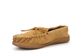 Sleepers Mens Real Leather Suede Moccasin Slippers With Rubber Sole Sand