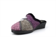 Sleepers KIMBERLY Womens Mule Slippers With Low Wedge Heel Black/Purple/Blue