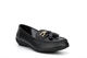 Dr Lightfoot Womens Real Leather Loafers With Tassel Detail Black