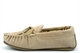 Mokkers Womens LILY Suede Moccasin Slippers Handcrafted Genuine Suede Stone