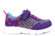 Ascot Girls Touch Fastening Glitter Trainers With Elasticated Lace Purple/Pink/Turquoise