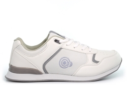 Dek Mens Jack Trainer Style Lace Up Lawn Bowling Shoes White/Grey
