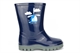 StormWells Boys HELICOPTER Waterproof Wellington Boots With Textile Lining Navy Blue/Grey