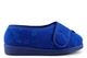 Comfylux Womens Superwide Washable Slippers With Touch Fastener Navy Blue (EEEE Fitting)