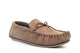 Mokkers Mens Bruce Extra Large Genuine Suede Moccasin Slippers Taupe