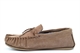 Mokkers Mens Bruce Extra Large Genuine Suede Moccasin Slippers Taupe