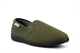 Dunlop Mens Jethro Twin Gusset Synthetic Suede Slip On Slippers Olive Green