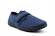 Sleepers Mens Tom Touch Fastening Slippers With Extra Comfort Memory Foam Insole Navy Blue