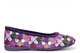 Sleepers Womens Samira Ballerina Slippers With Memory Foam Insole And Rubber Sole Purple