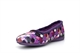 Sleepers Womens Samira Ballerina Slippers With Memory Foam Insole And Rubber Sole Purple