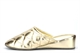 Dunlop Womens Sybil Lightweight Quilted Mule Slippers With Low Wedge Heel Gold