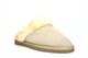 Mokkers Womens Kelsei Suede Mule Slippers With Faux Fur Lining And Rubber Sole Stone