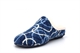 Sleepers Womens Katie Knitted Mule Slippers With Ergonomic Padded Insole Blue