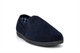 Sleepers Mens Wilson Memory Foam Carpet Slippers With Checked Textile Lining Navy