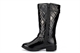 Boulevard Girls High Leg Quilted Patent Fashion Boots Black