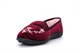 Zedzzz Womens Gail Twin Gusset Slip On Embroidered Slippers Burgundy