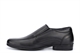 Roamers Boys Slip On Leather School Shoes With High Density Insole Black