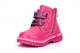 Girls Glitter Touch Straps and Side Zip Fastening Embroidered Ankle Boots Pink/Fuchsia