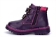 Girls Glitter Touch Straps and Side Zip Fastening Embroidered Ankle Boots Purple/Fuchsia