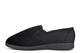 Mens William Quilted Twin Gusset Carpet Slippers Black