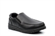 Boys Slip On School Shoes With Padded Collar And Stitching Detail Black