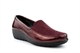 Boulevard Womens Twin Gusset Slip On Lightweight Diamante Casual Shoes Burgundy Patent