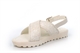 Chatterbox Girls Jane Glitter Sequin Crossover Sandals White