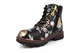 Cipriata Girls Sonia Floral Print Zip Up Fashion Ankle Boots Black