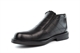 Roamers Mens Thermal Lined Wide Open Leather Ankle Boots With Twin Zip Fastening Black
