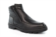 Roamers Mens Wide Open Leather Ankle Boots With Thermal Lining And Twin Zip Fastening Black
