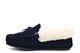 Mokkers Womens Emily Real Suede Moccasin Slippers With Wool Mix Warm Lining And Outdoor Sole Navy