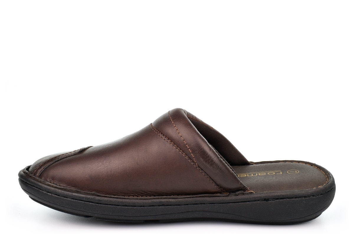 mens leather clog slippers