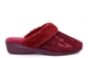 So Comfy Womens Megan Memory Foam Sequin Mule Slippers With Low Wedge Heel And Rubber Sole Burgundy