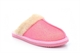 Jo & Joe Girls Sparkle Glitter Faux Fur Lined Mule Slippers Pink