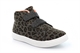 Chatterbox Girls Shoot High Top Trainers With Glitter Straps And Fleecy Lining Grey Leopard Print