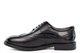 Grafters Mens Wing Cap Leather Oxford Brogue Shoes With Foam Padded Vamp And Cushioned Insole Black