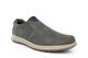 Scimitar Mens Twin Gusset Slip On Casual Shoes With Faux Leather Patch Detail Grey