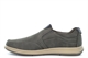 Scimitar Mens Twin Gusset Slip On Casual Shoes With Faux Leather Patch Detail Grey