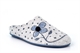 Sleepers Womens Maisie Flower Print Mule Slippers With Padded Comfort Insole Grey