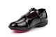 BXT Girls T-Bar Buckle Fastening School Shoes Patent Black