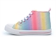 Urban Jacks Girls Zia Rainbow High Top Canvas Shoes Multi Coloured