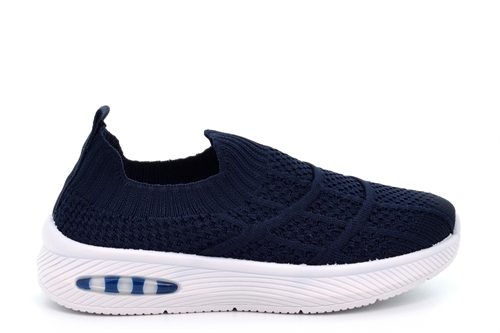 Dr Kevin Boys Stretch Slip On Trainers Navy Blue