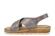 Cipriata Womens Flora Crossover Slingback Touch Fastening Wedge Sandals Pewter