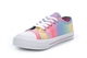 Urban Jacks Girls Ayla Rainbow Low Top Canvas Shoes Multi Coloured